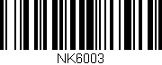 Código de barras (EAN, GTIN, SKU, ISBN): 'NK6003'