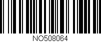 Código de barras (EAN, GTIN, SKU, ISBN): 'NO508064'