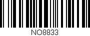 Código de barras (EAN, GTIN, SKU, ISBN): 'NO8833'