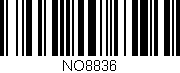 Código de barras (EAN, GTIN, SKU, ISBN): 'NO8836'