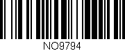 Código de barras (EAN, GTIN, SKU, ISBN): 'NO9794'