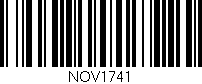 Código de barras (EAN, GTIN, SKU, ISBN): 'NOV1741'