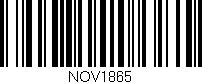 Código de barras (EAN, GTIN, SKU, ISBN): 'NOV1865'