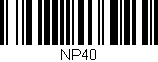 Código de barras (EAN, GTIN, SKU, ISBN): 'NP40'