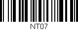 Código de barras (EAN, GTIN, SKU, ISBN): 'NT07'