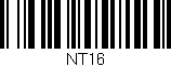 Código de barras (EAN, GTIN, SKU, ISBN): 'NT16'