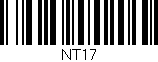Código de barras (EAN, GTIN, SKU, ISBN): 'NT17'
