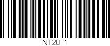 Código de barras (EAN, GTIN, SKU, ISBN): 'NT20/1'