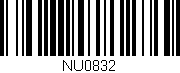 Código de barras (EAN, GTIN, SKU, ISBN): 'NU0832'