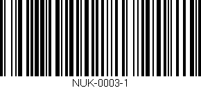 Código de barras (EAN, GTIN, SKU, ISBN): 'NUK-0003-1'