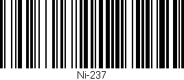 Código de barras (EAN, GTIN, SKU, ISBN): 'Ni-237'