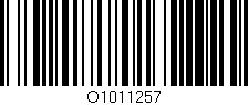 Código de barras (EAN, GTIN, SKU, ISBN): 'O1011257'