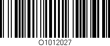 Código de barras (EAN, GTIN, SKU, ISBN): 'O1012027'