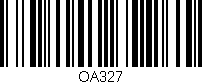 Código de barras (EAN, GTIN, SKU, ISBN): 'OA327'