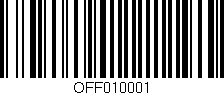 Código de barras (EAN, GTIN, SKU, ISBN): 'OFF010001'