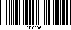 Código de barras (EAN, GTIN, SKU, ISBN): 'OP8986-1'