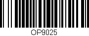 Código de barras (EAN, GTIN, SKU, ISBN): 'OP9025'