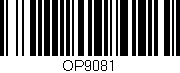 Código de barras (EAN, GTIN, SKU, ISBN): 'OP9081'