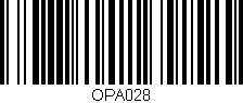 Código de barras (EAN, GTIN, SKU, ISBN): 'OPA028'