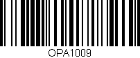 Código de barras (EAN, GTIN, SKU, ISBN): 'OPA1009'