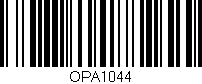 Código de barras (EAN, GTIN, SKU, ISBN): 'OPA1044'