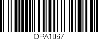 Código de barras (EAN, GTIN, SKU, ISBN): 'OPA1067'