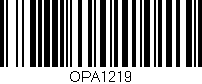 Código de barras (EAN, GTIN, SKU, ISBN): 'OPA1219'