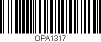 Código de barras (EAN, GTIN, SKU, ISBN): 'OPA1317'
