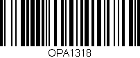 Código de barras (EAN, GTIN, SKU, ISBN): 'OPA1318'