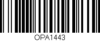 Código de barras (EAN, GTIN, SKU, ISBN): 'OPA1443'
