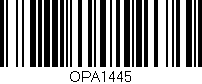 Código de barras (EAN, GTIN, SKU, ISBN): 'OPA1445'