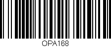 Código de barras (EAN, GTIN, SKU, ISBN): 'OPA168'