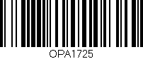 Código de barras (EAN, GTIN, SKU, ISBN): 'OPA1725'