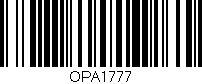 Código de barras (EAN, GTIN, SKU, ISBN): 'OPA1777'