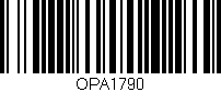 Código de barras (EAN, GTIN, SKU, ISBN): 'OPA1790'