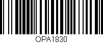 Código de barras (EAN, GTIN, SKU, ISBN): 'OPA1830'