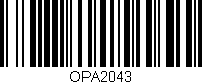 Código de barras (EAN, GTIN, SKU, ISBN): 'OPA2043'