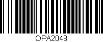 Código de barras (EAN, GTIN, SKU, ISBN): 'OPA2048'