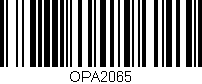 Código de barras (EAN, GTIN, SKU, ISBN): 'OPA2065'