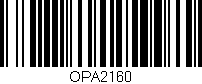 Código de barras (EAN, GTIN, SKU, ISBN): 'OPA2160'