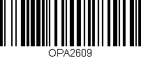 Código de barras (EAN, GTIN, SKU, ISBN): 'OPA2609'