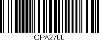 Código de barras (EAN, GTIN, SKU, ISBN): 'OPA2700'