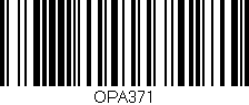 Código de barras (EAN, GTIN, SKU, ISBN): 'OPA371'
