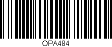 Código de barras (EAN, GTIN, SKU, ISBN): 'OPA484'