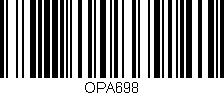 Código de barras (EAN, GTIN, SKU, ISBN): 'OPA698'