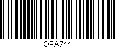 Código de barras (EAN, GTIN, SKU, ISBN): 'OPA744'