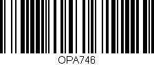 Código de barras (EAN, GTIN, SKU, ISBN): 'OPA746'