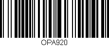 Código de barras (EAN, GTIN, SKU, ISBN): 'OPA920'