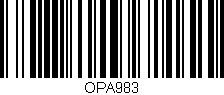 Código de barras (EAN, GTIN, SKU, ISBN): 'OPA983'