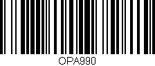 Código de barras (EAN, GTIN, SKU, ISBN): 'OPA990'